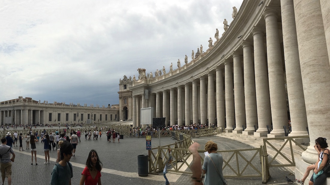 Näkymä Vatikaanista yli Rooman sekä muita tapahtumia Vatikaanissa