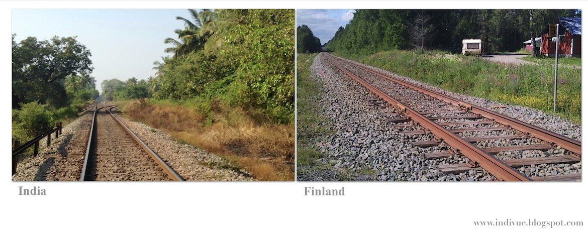 Intialainen rautatie ja suomalainen rautatie 