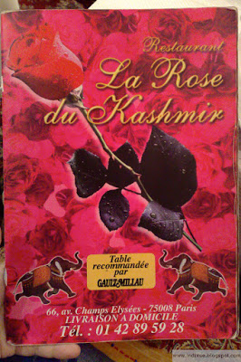 La Rose du Kashmir, intialainen ravintola Pariisissa