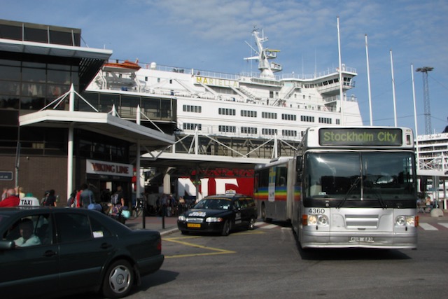 Laiva Tukholman satamassa