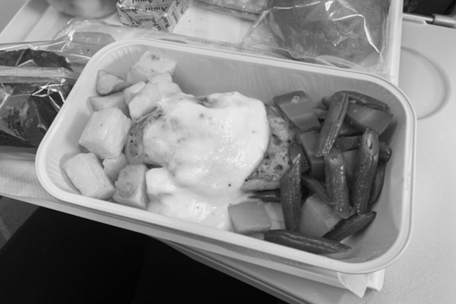 Kana-lounas-ateria Finnairin lennolla