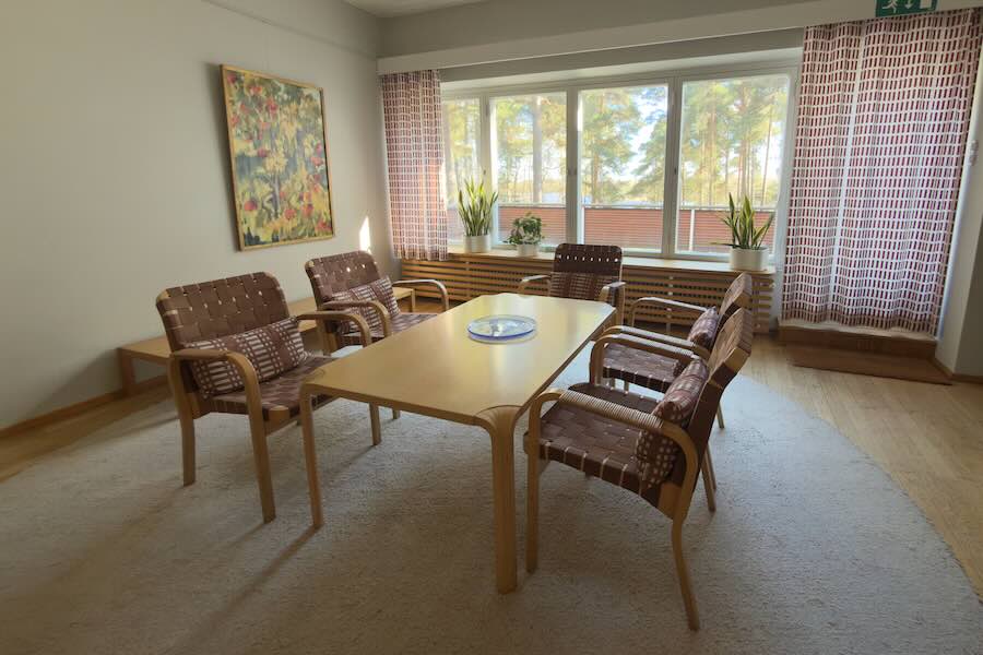 Alvar Aalto design olohuone Kotka Sunila